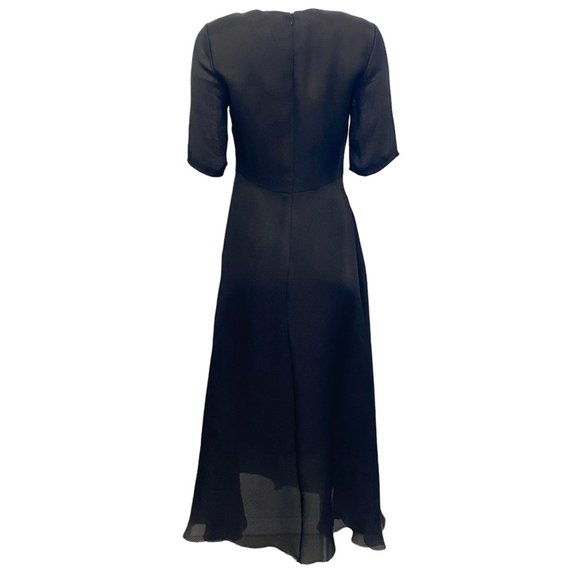 Partow Black Woven Silk Nadira Dress - Picture 3 of 4